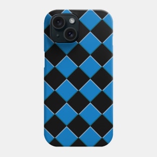 Big Blue Block Checkerboard Pattern Phone Case