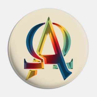 Greek Alphabet - Letter Alpha Omega 1 Pin