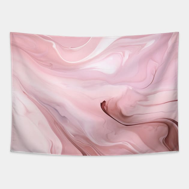 Pink Blush Abstract Swirl Tapestry by Trippycollage