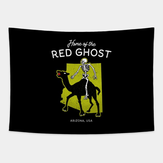 Home of the Red Ghost - Arizona, USA Cryptid Tapestry by Strangeology