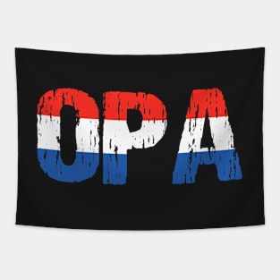 Netherlands Grandpa Opa Grandfather Dutch Flag Tapestry