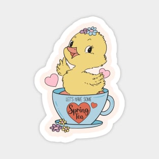 Cute Chick in a cup to welcome spring - Easter Gift Magnet