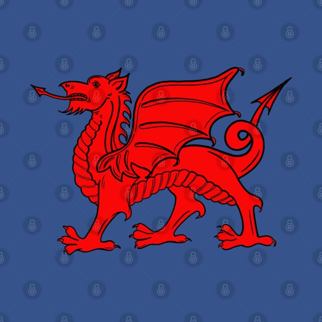 Red Welsh Dragon Illustration by AdamRegester
