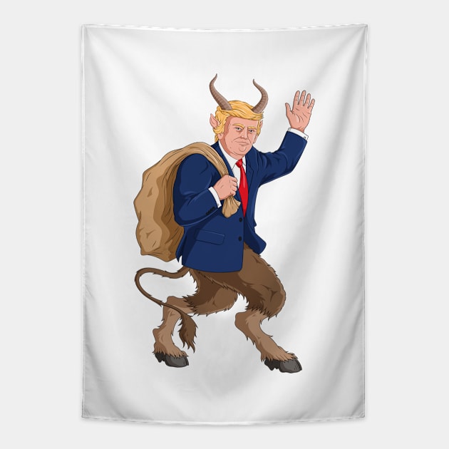 Anti Trump Devil Halloween Christmas 2020 Tapestry by wingsofrage