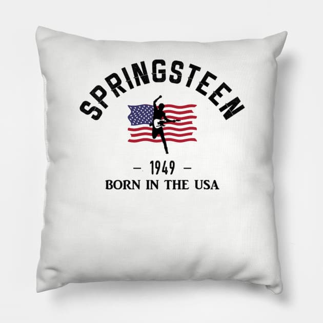 The Boss//Born In The USA//1949 Pillow by CrucialDoodleS