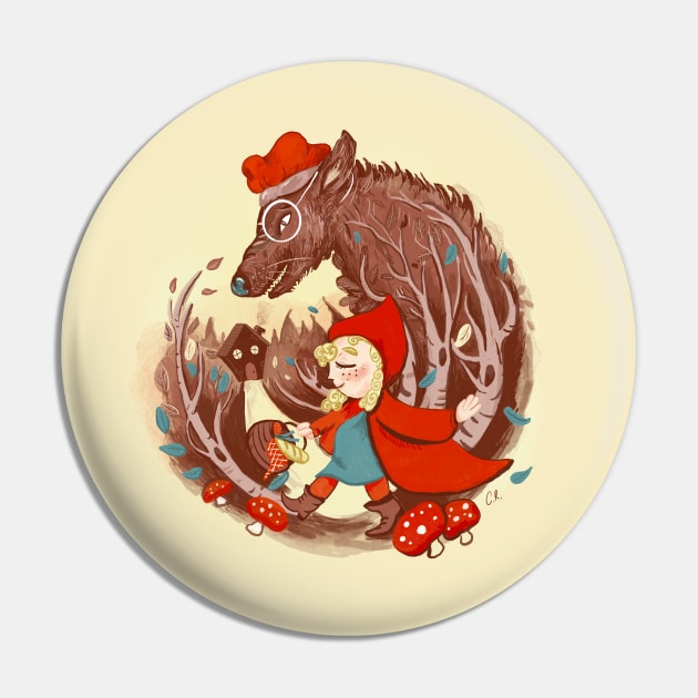 Little Red Riding Hood by Cindy Rose Studio Pin by cindyrosestudio