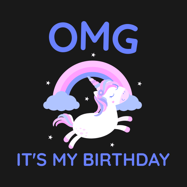 OMG It's My Birthday Unicorn Pony Horse by TV Dinners