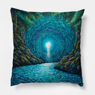 Majestic Waters: The Power and Grace of Waterfall Art Pillow