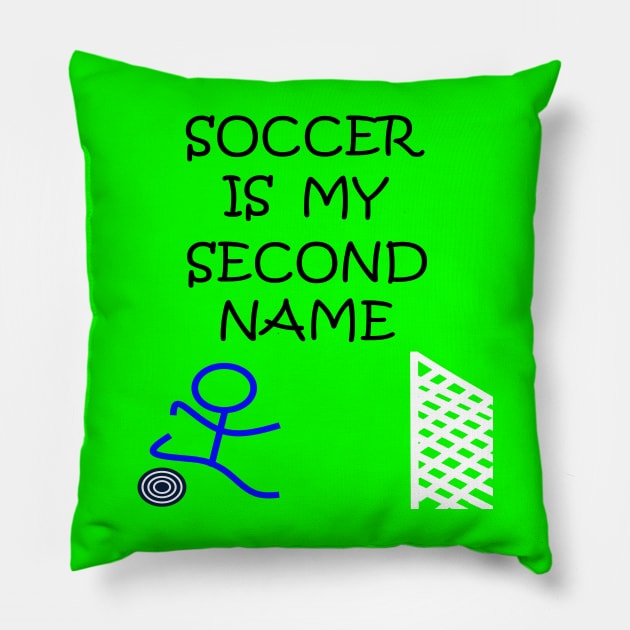 Stick Figure Soccer Pillow by simonjgerber