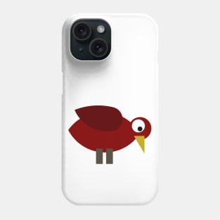 Koloman Moser Basic Bird - Red Phone Case