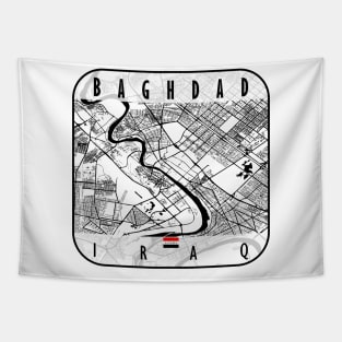 Baghdad Map Iraq Tapestry