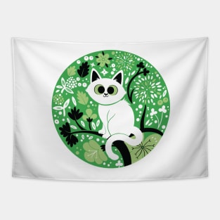 Aromantic Pride Cat Tapestry