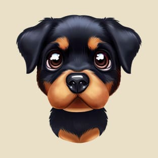 Small Version - Adorable Rottweiler Art T-Shirt