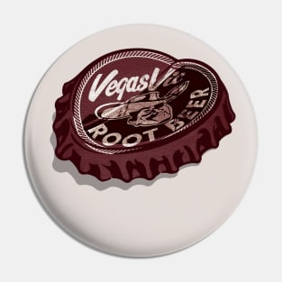 Vintage Vega Vic's Root Beer Bent Soda Bottlecap Pin