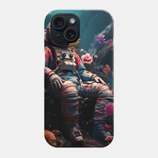 Astronaut On a Flower Planet Phone Case