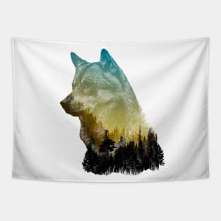 Wolf lover mountain Tapestry