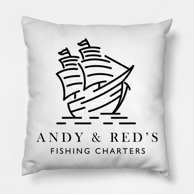 Andy & Red's Fishing Charters Pillow by djwalesfood