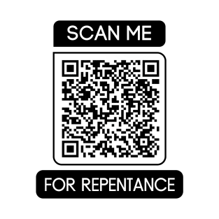 Scan Me For Repentance Acts 3:19-20 QR Code T-Shirt