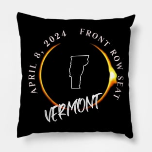 2024 Vermont Eclipse Front Row Seat To Total Darkness Pillow