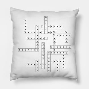 (1983SR) Crossword pattern with words from a famous 1983 science fiction book. Pillow