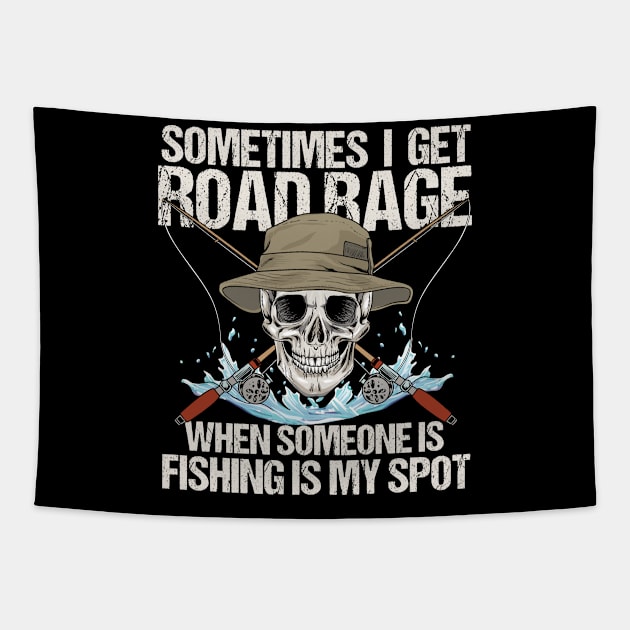 FISHING: Sometimes I Get Road Rage Tapestry by BEEtheTEE