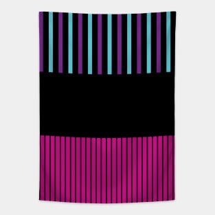 Colour Pop Stripes - Pink, Purple, Blue and Black Tapestry