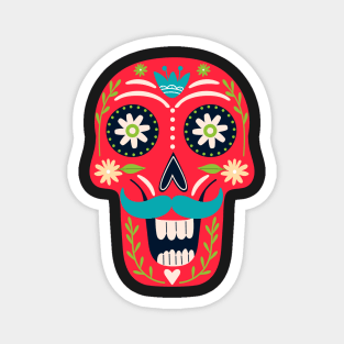 Dia de los muertes skull. Mexican Day of the Dead. Magnet