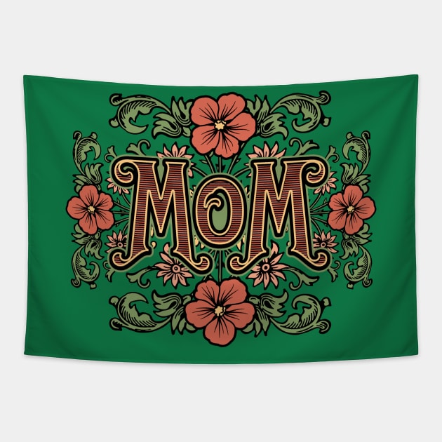 Floral Mom Tapestry by Horisondesignz