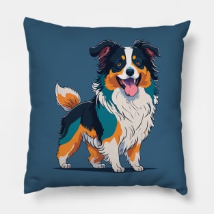 Australian Shepherd Portrait Pillow