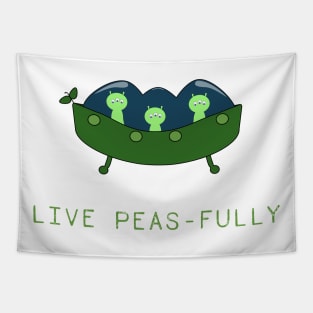 Live Peasfully Tapestry