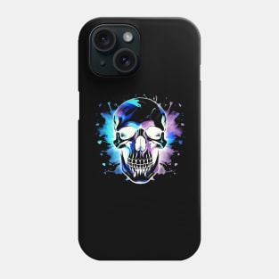 psychedelic skull Phone Case