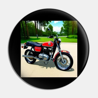 Vintage Motorcycle Art Pin