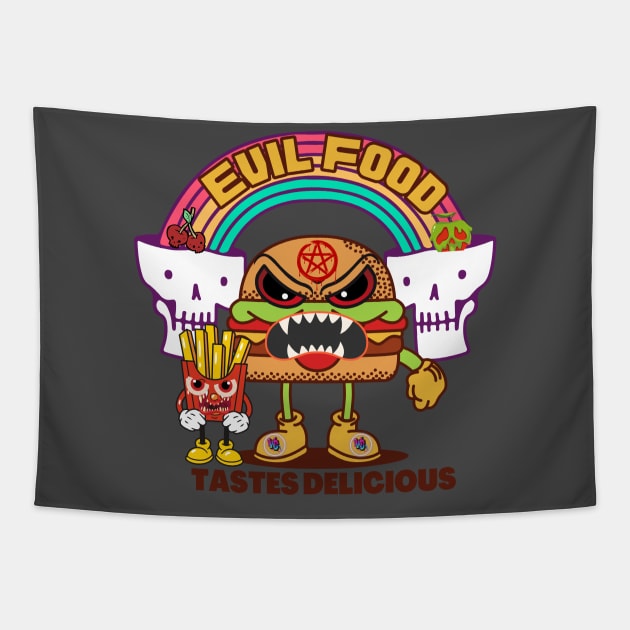 Evil food delicious Tapestry by Onthewildside