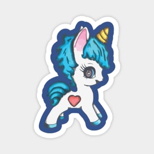 Baby unicorn and heart 2 Magnet