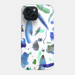 Pocket- speckled watercolor blue Phone Case