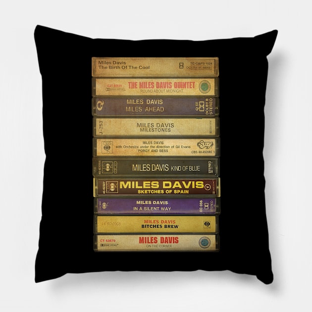 Retro Greatest Jazz - Cassette Style Pillow by countrydiverse