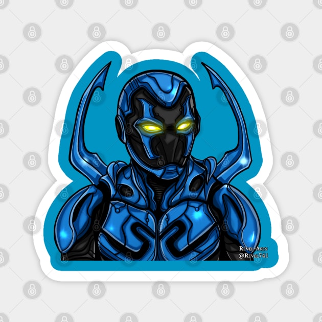 Blue Beetle Superhero Magnet by Revel-Arts