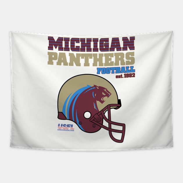 Michigan Panthers Football Tapestry by Tee Arcade