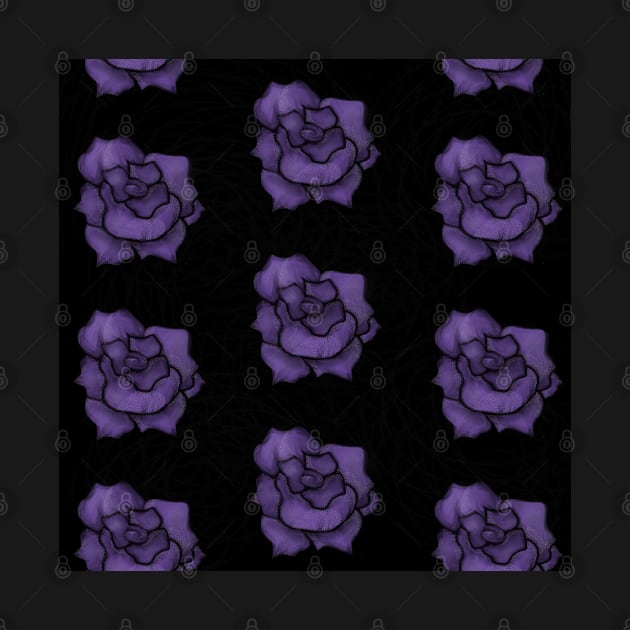 Purple Pearl Rose Pattern by designsbyjuliee