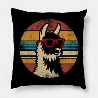 Vintage Retro Style Llama Alpaca Lover Gift Pillow