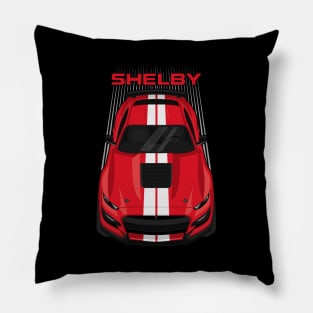 Ford Mustang Shelby GT500 2020-2021 - Race Red - White Stripes Pillow