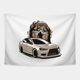 Brown Lancer EVO X Tapestry