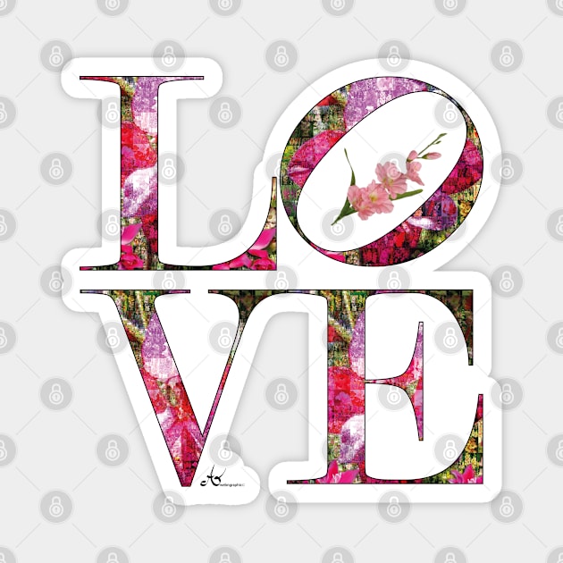 LOVE Letters August Birth Month Flower Gladiolus Magnet by Symbolsandsigns