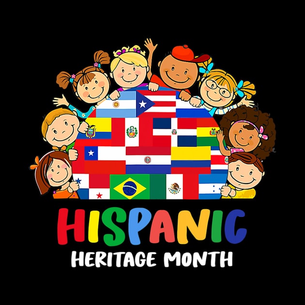 Hispanic Heritage Month Shirt Kids Boy Girl Toddler Latino by Eleam Junie