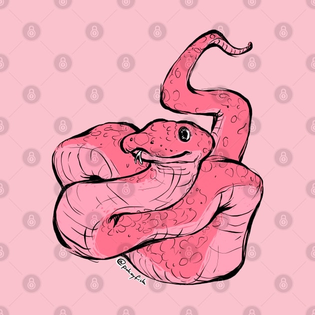 Pink Snek by EricaFeldArt