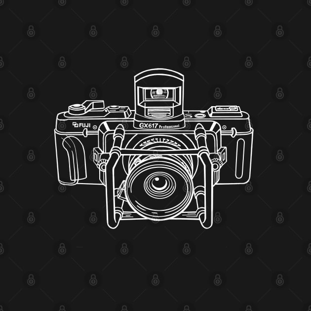 uji Camera, Camera Illustration, Fuji GX617, Photographer by WhileIWonder