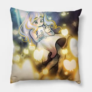 Glowing butterfly girl Pillow