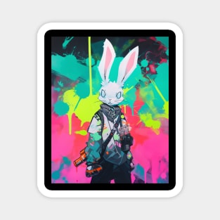 Dazed White Rabbit Magnet