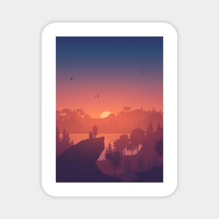 Warm sunset / summer chill Magnet