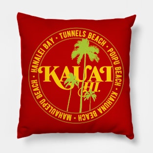 Kauai Hawaii Best Beaches Hawaiian Vacation Souvenir Pillow